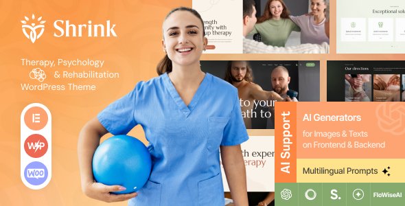 Shrink – Therapy, Psychology & Rehabilitation WordPress Theme