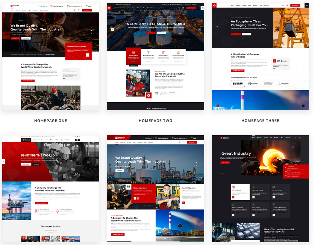 Steeler Industrial & Manufacturing WordPress Theme