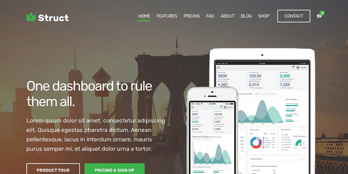 Struct - creative and responsive WordPress theme