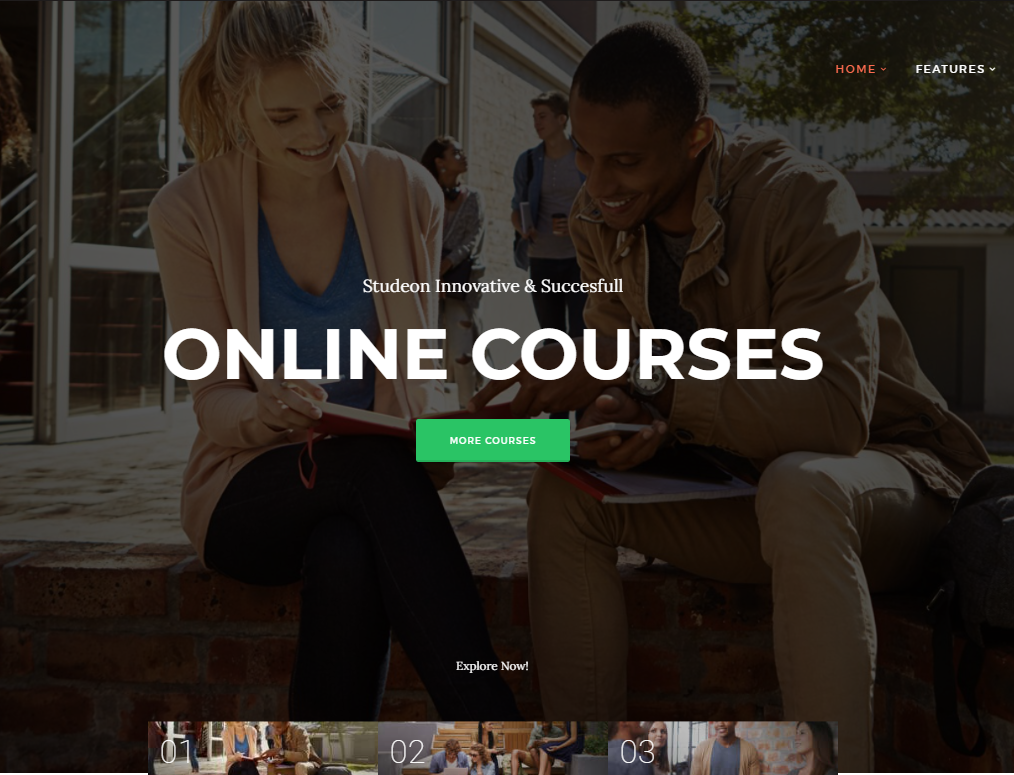 Studeon Education Center and Training Courses WordPress Theme