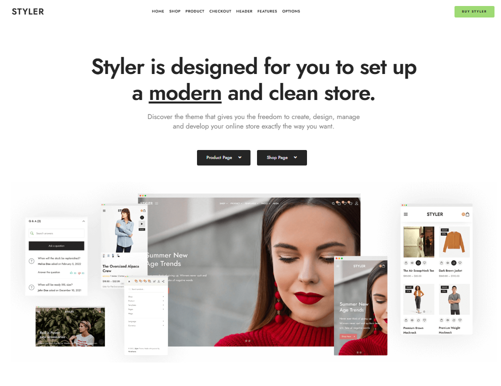 Styler – Elementor Fashion Store eCommerce Theme
