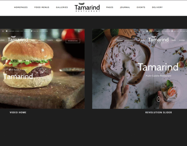 Tamarind – Restaurant Theme for WordPress