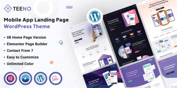 Teeno – App Landing WordPress Theme