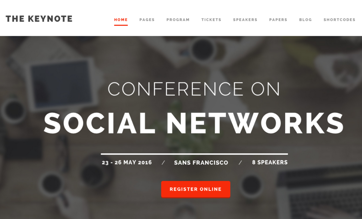 The Keynote – Conference Event WordPress