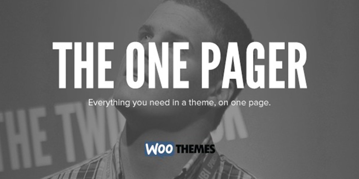 The One Pager WordPress page theme