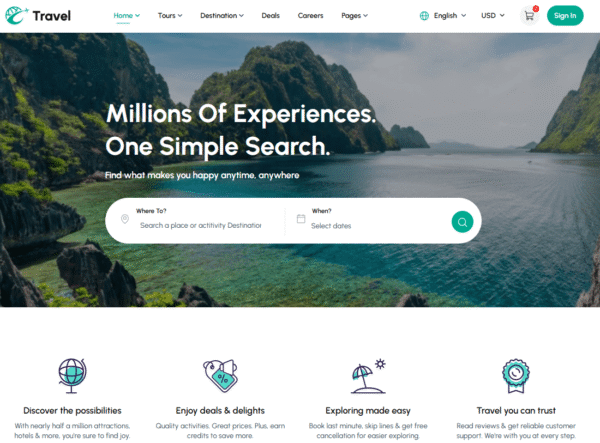 TravelWP – Tour & Travel WordPress Theme