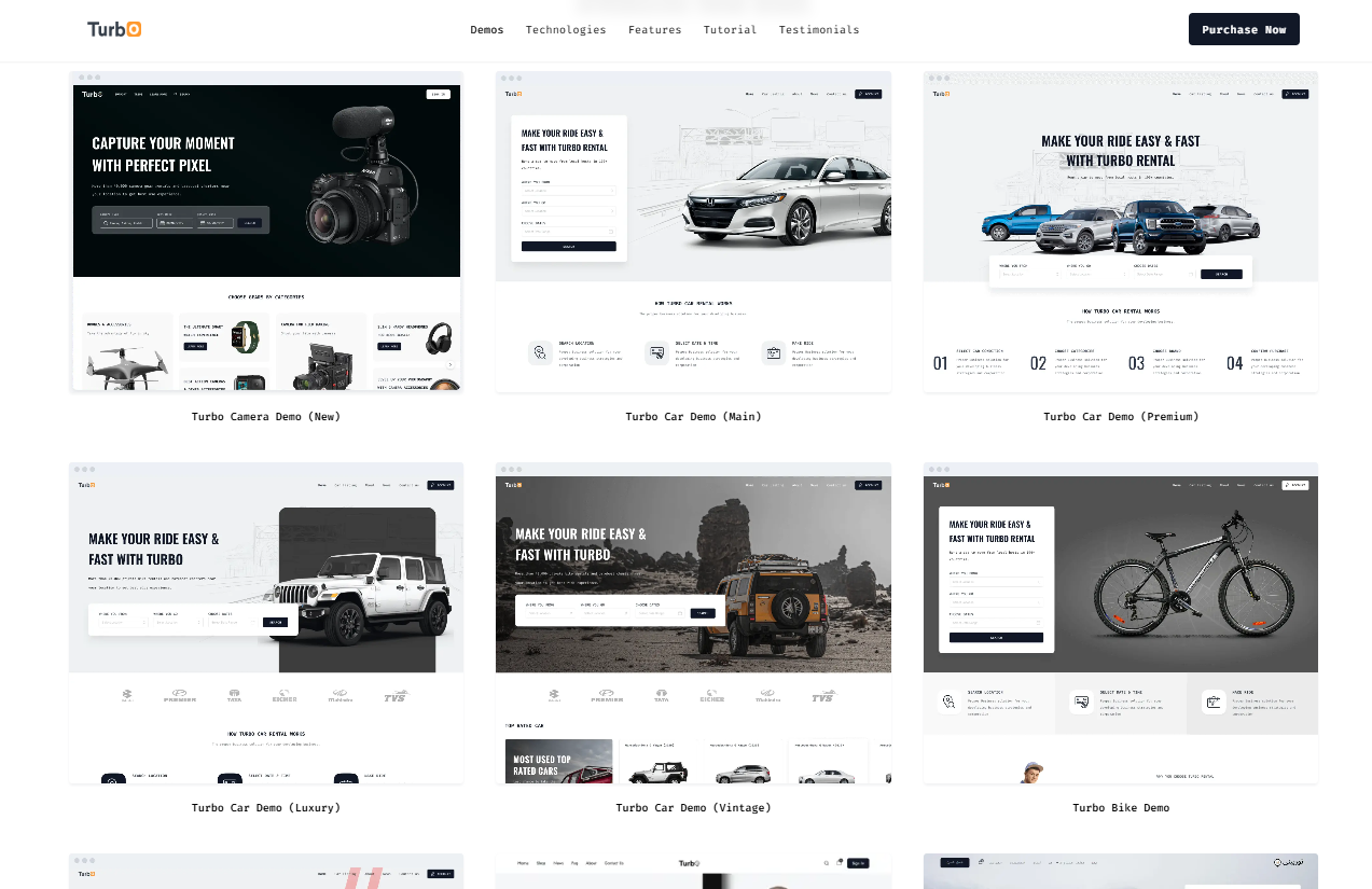 Turbo – Car Rental System WordPress Theme