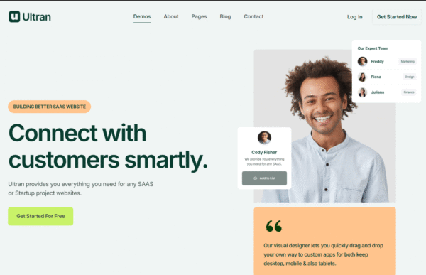 Ultran – SaaS & Startup WordPress Theme