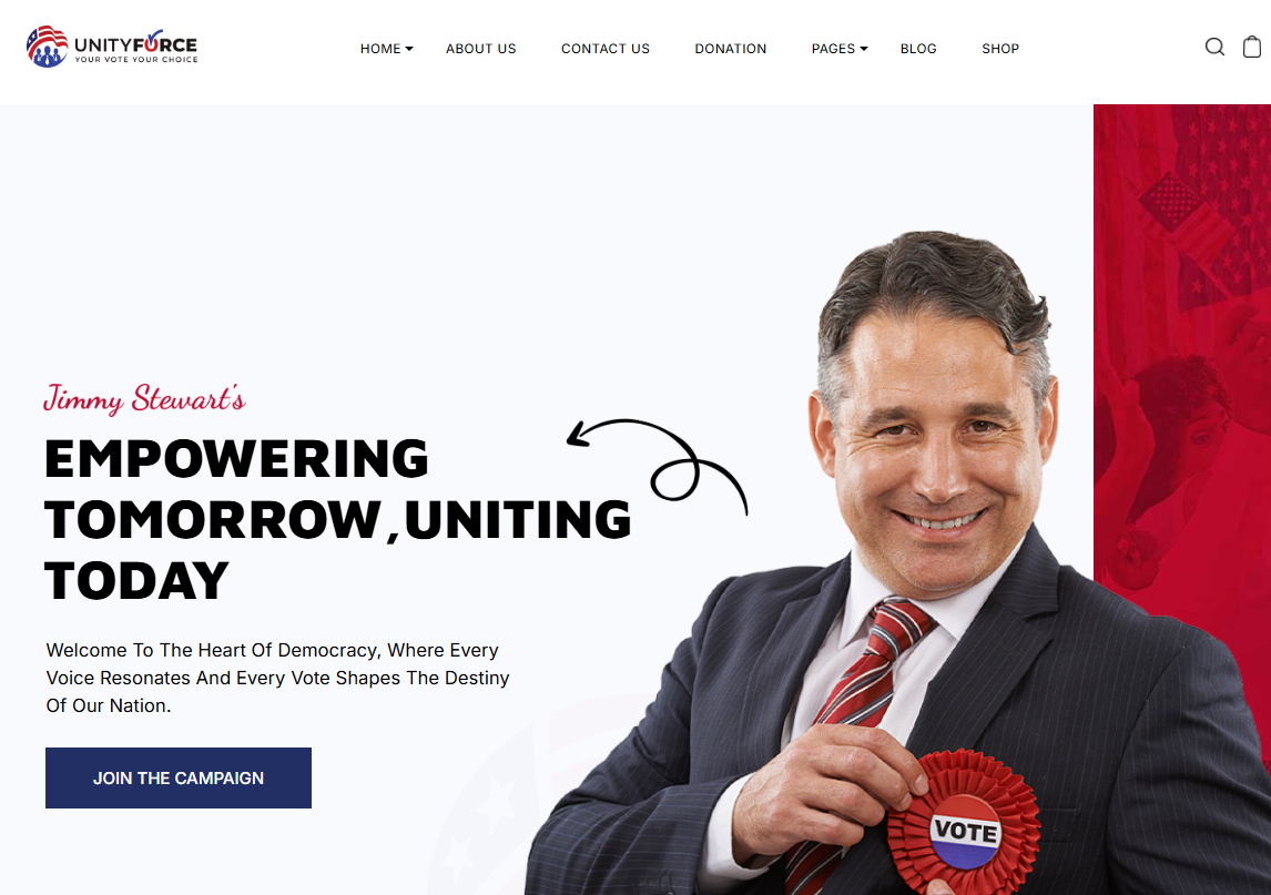 UnityForce – Politics & Election WordPress Theme
