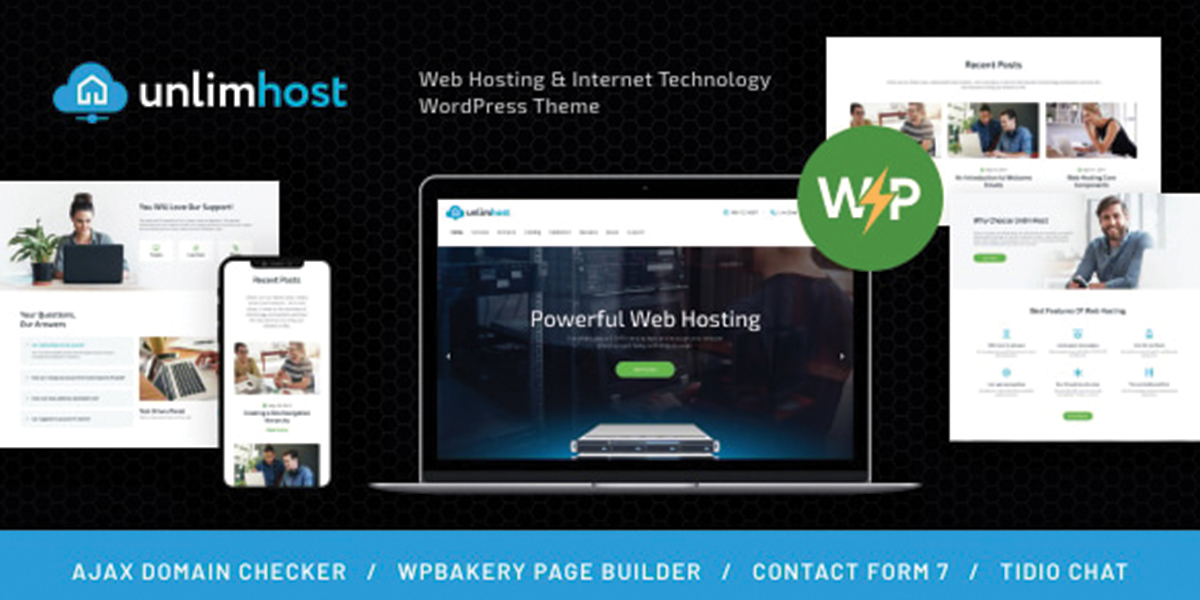 UnlimHost - Web Hosting and Internet Technology WordPress Theme