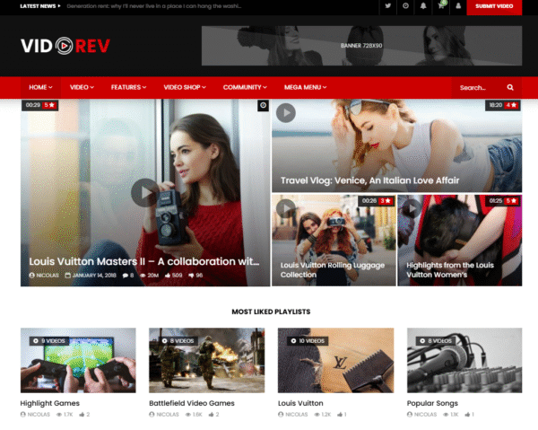 VidoRev – Video WordPress Theme