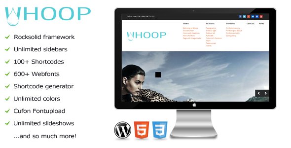 Whoop – A Unique WordPress Theme for Creatives