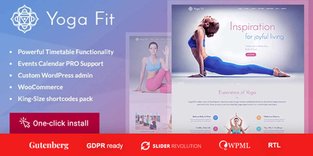 Yoga Fit – Sports, Fitness and Gym WordPress Theme