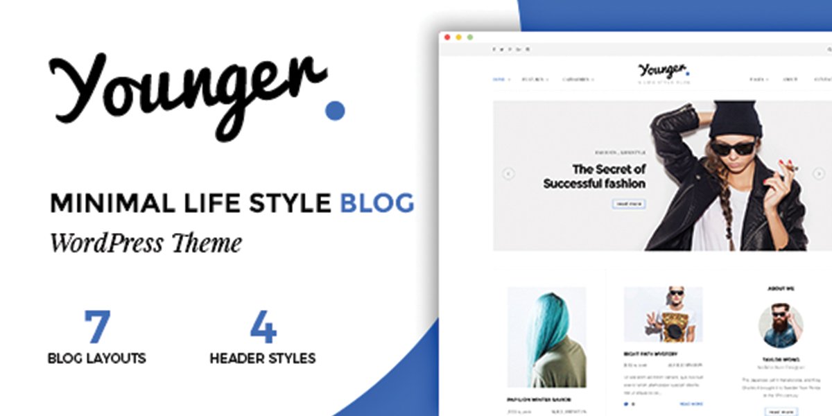 Younger Blogger – Personal Blog WordPress Theme