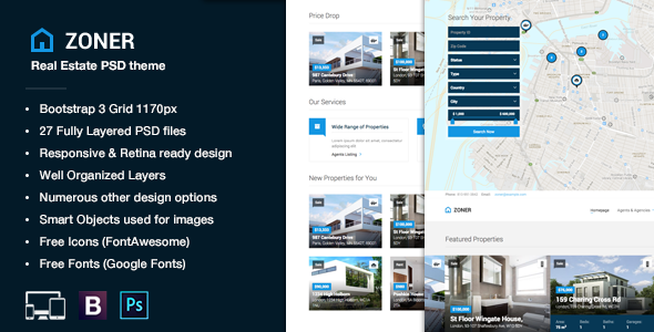 Zoner – Real Estate WordPress Theme