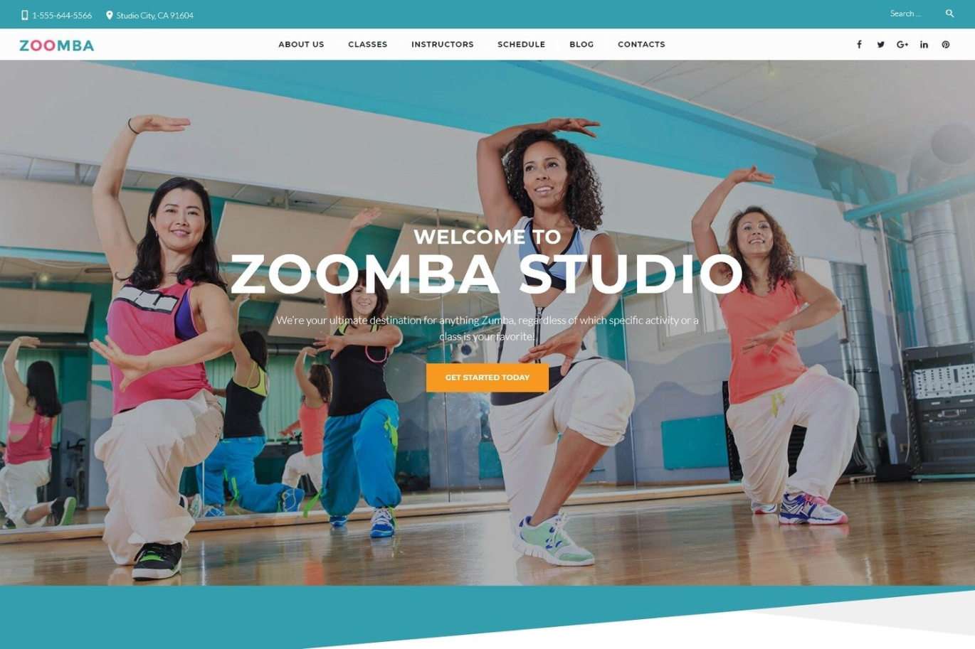 Zoomba – Zoomba Dance Studio WordPress Theme
