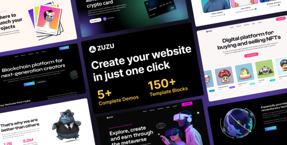 Zuzu – NFT and Crypto WordPress Theme