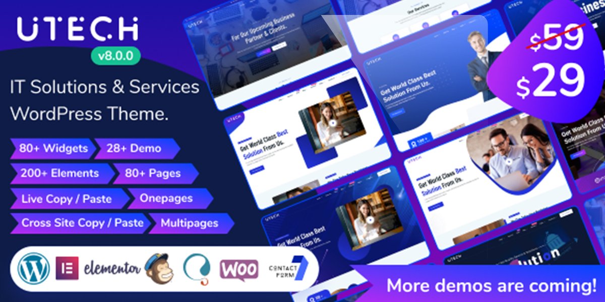 uTech - IT Solutions Services WordPress Theme