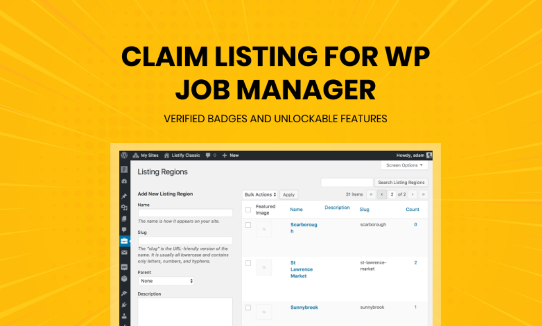 Claim Listing for WP Job Manager
