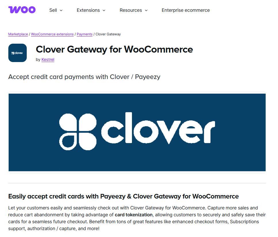 Clover for WooCommerce