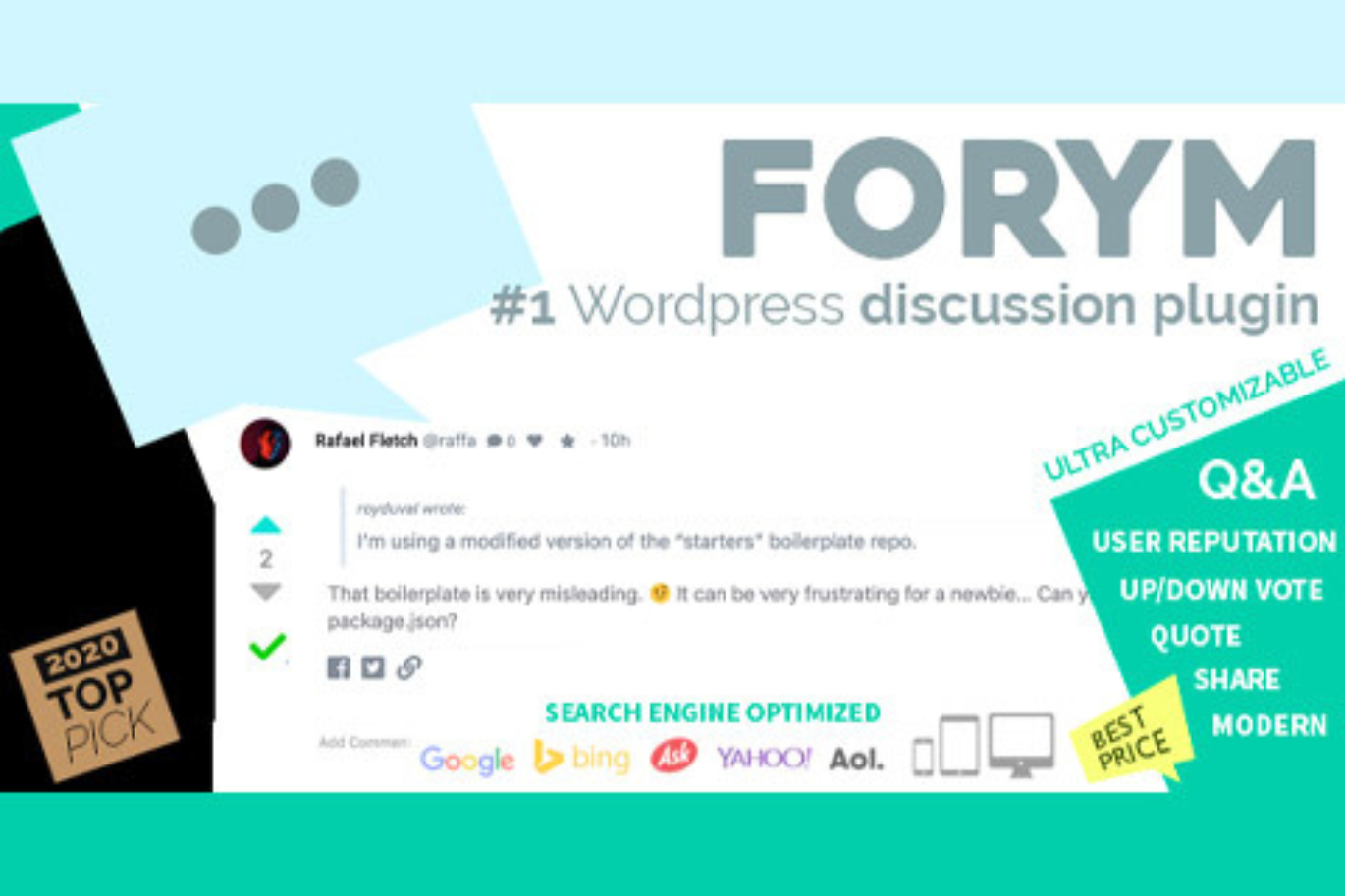 Forym – Modern Discussion Forum for WordPress