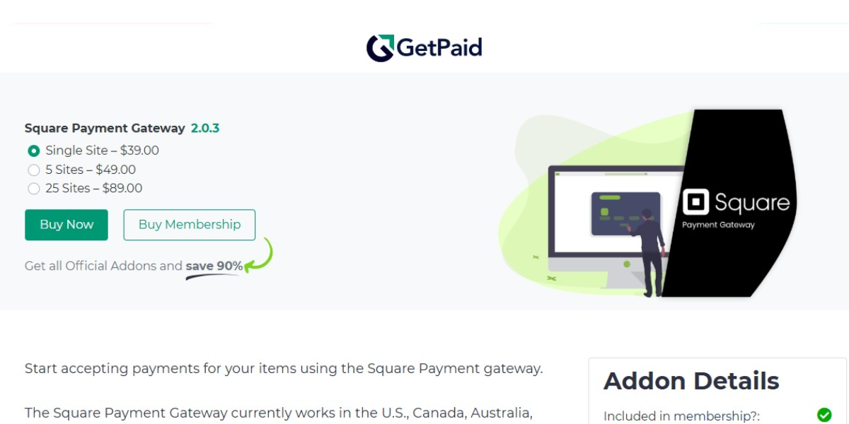 GetPaid Square Payment Gateway