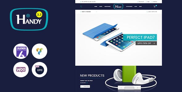 Handy Shop Theme GPL – Digital RTL Responsive WooComerce WordPress