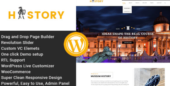 History – Museum & Exhibition WordPress Theme