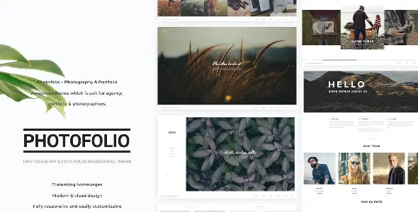 Photofolio – Photography WordPress Theme