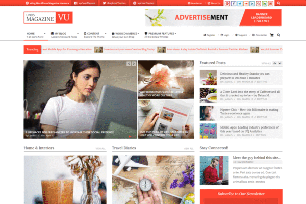 Unos Magazine Vu – WordPress Theme