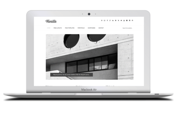Vanilla wordpress theme