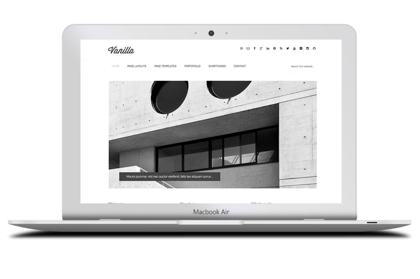 Vanilla wordpress theme