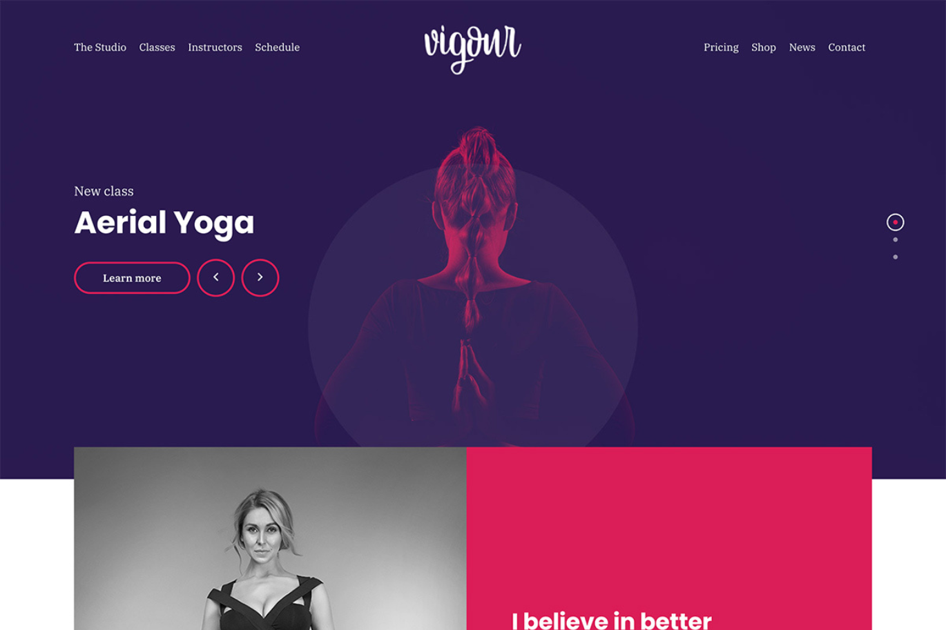 Vigour wordpress theme