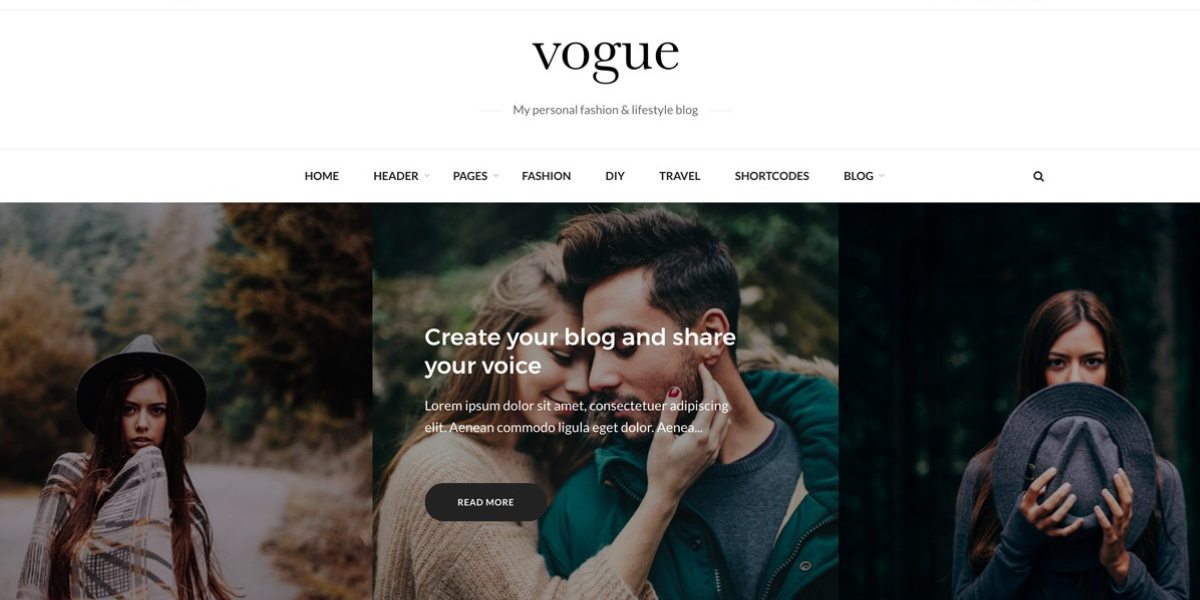 Vogue – Fashionable & Elegant WordPress Theme