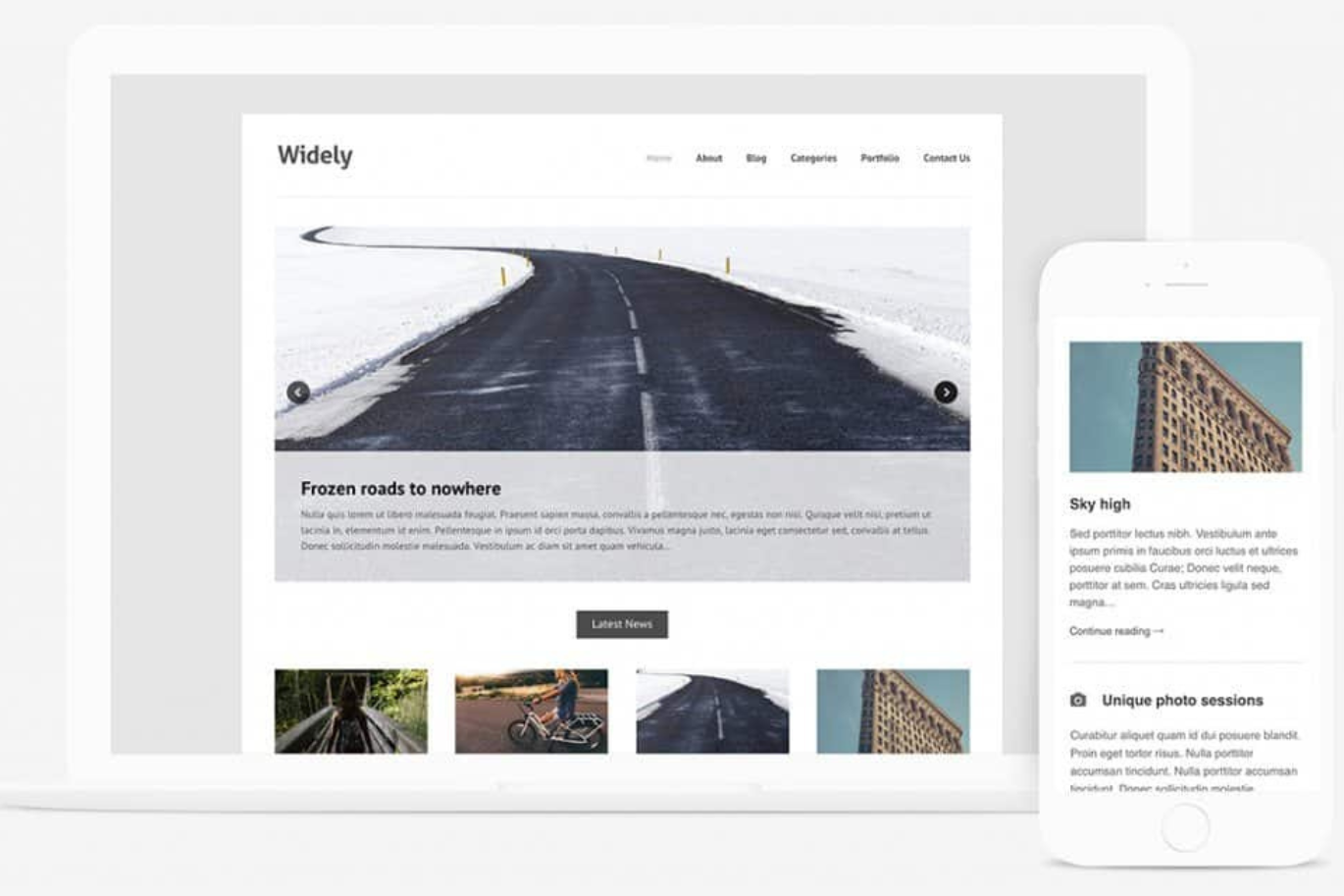 Widely wordpress theme