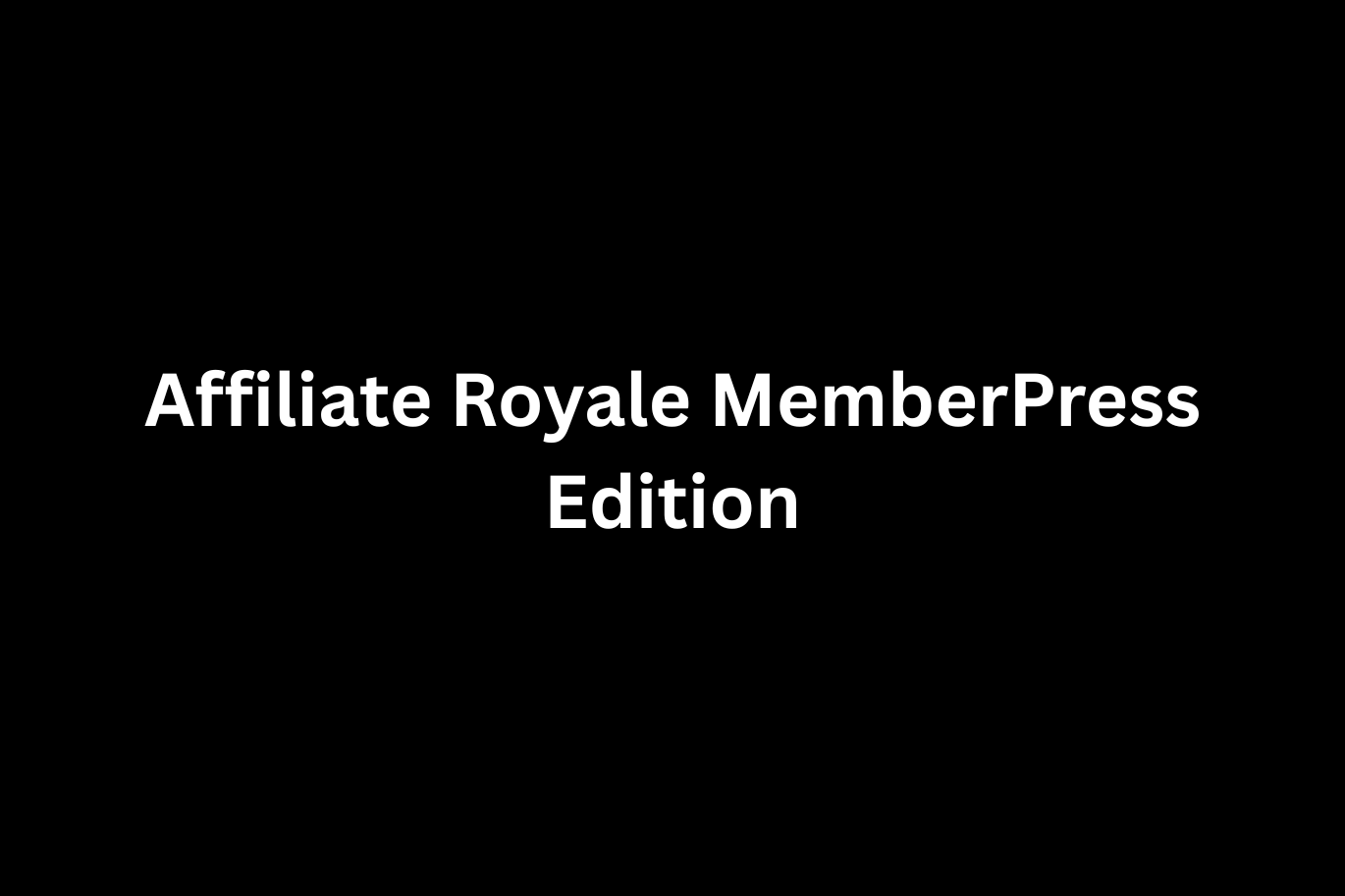 Affiliate Royale MemberPress Edition