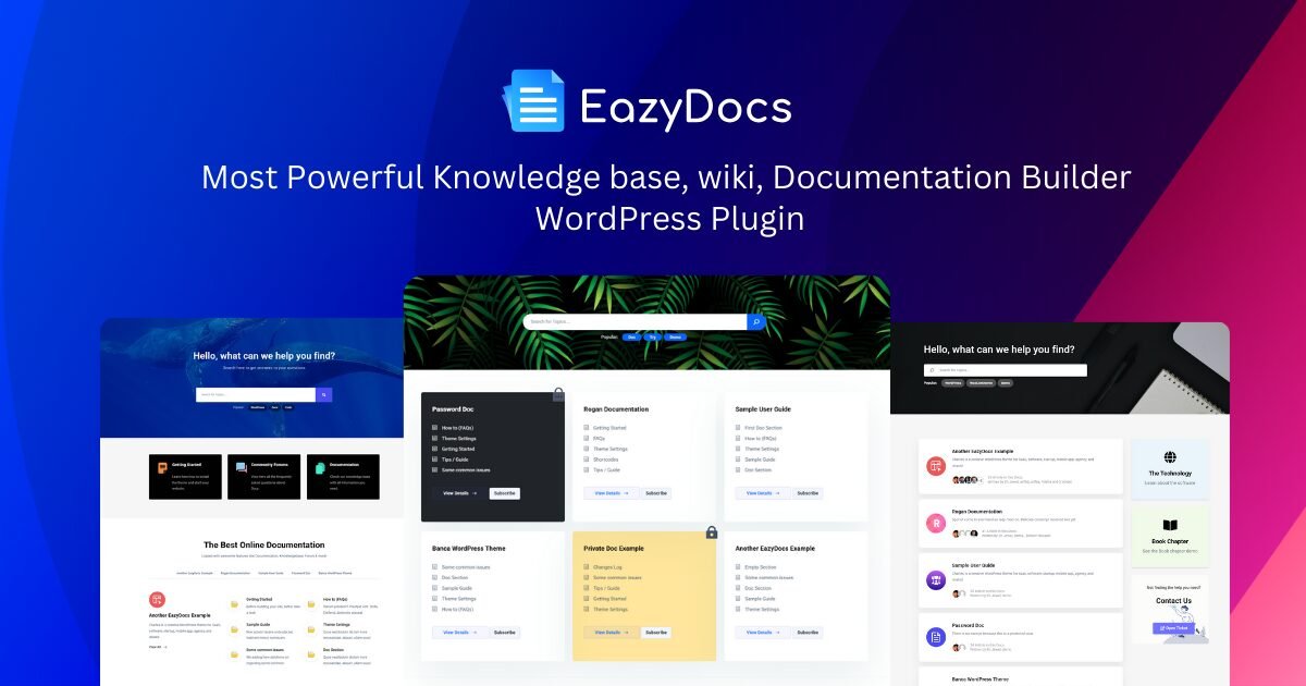 EazyDocs Pro WordPress Plugin