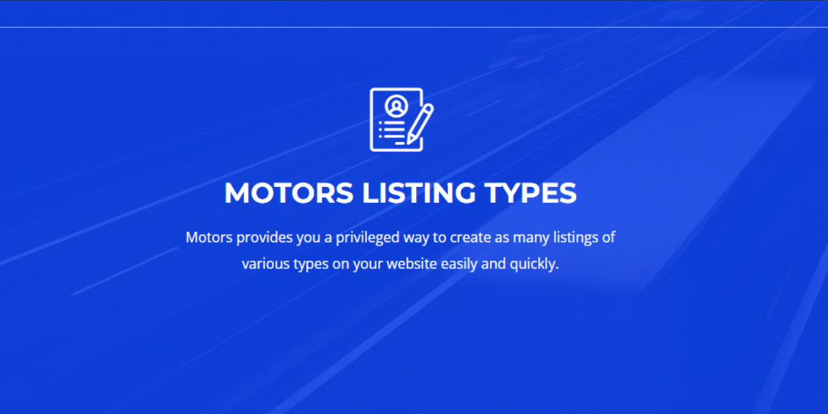 Motors Listing Types