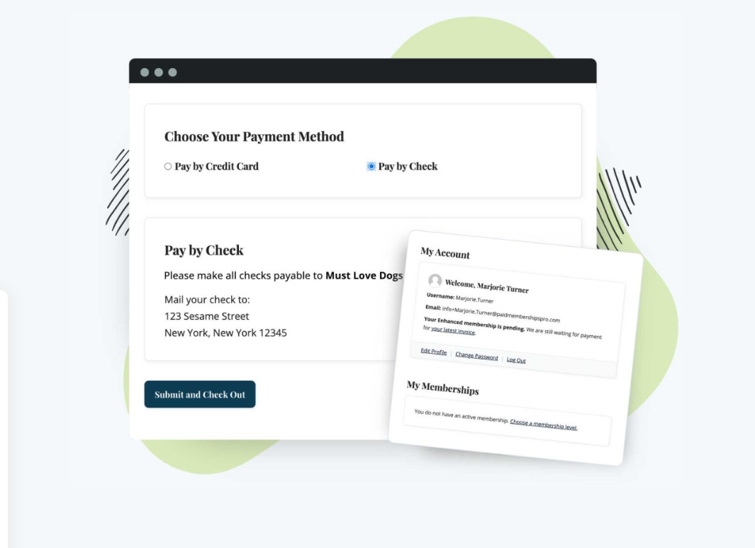 Paid Memberships Pro Pay by Check Add On