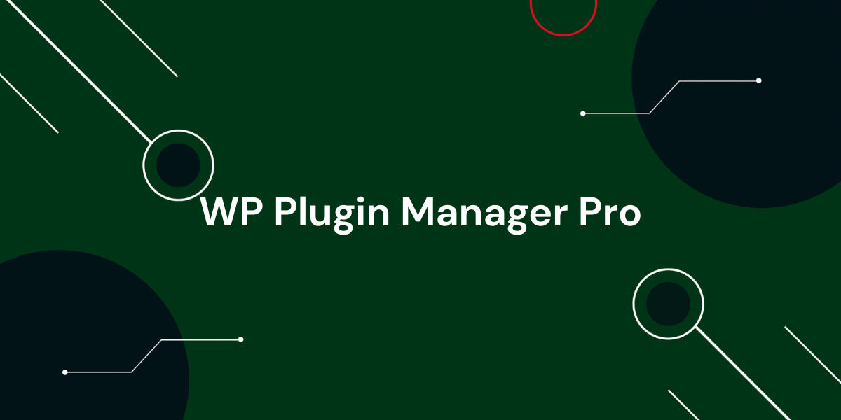 WP Plugin Manager Pro