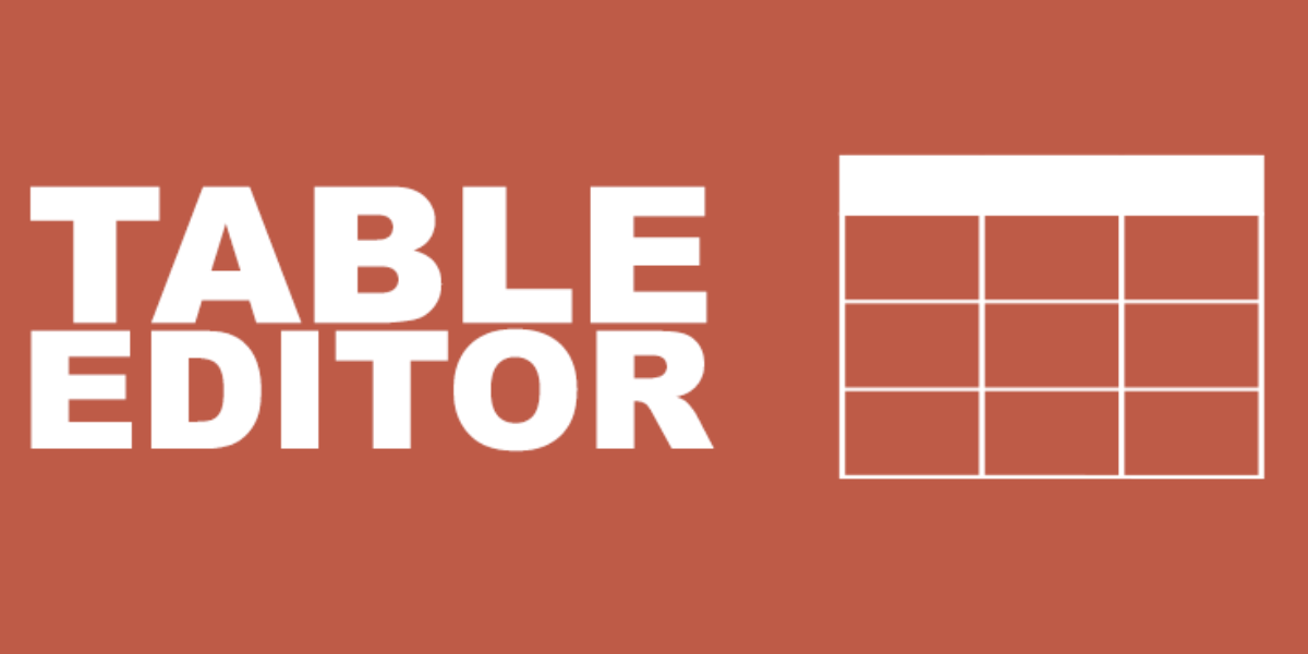 Ninja forms Table Editor