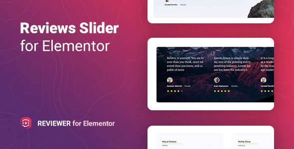 Reviews Slider for Elementor