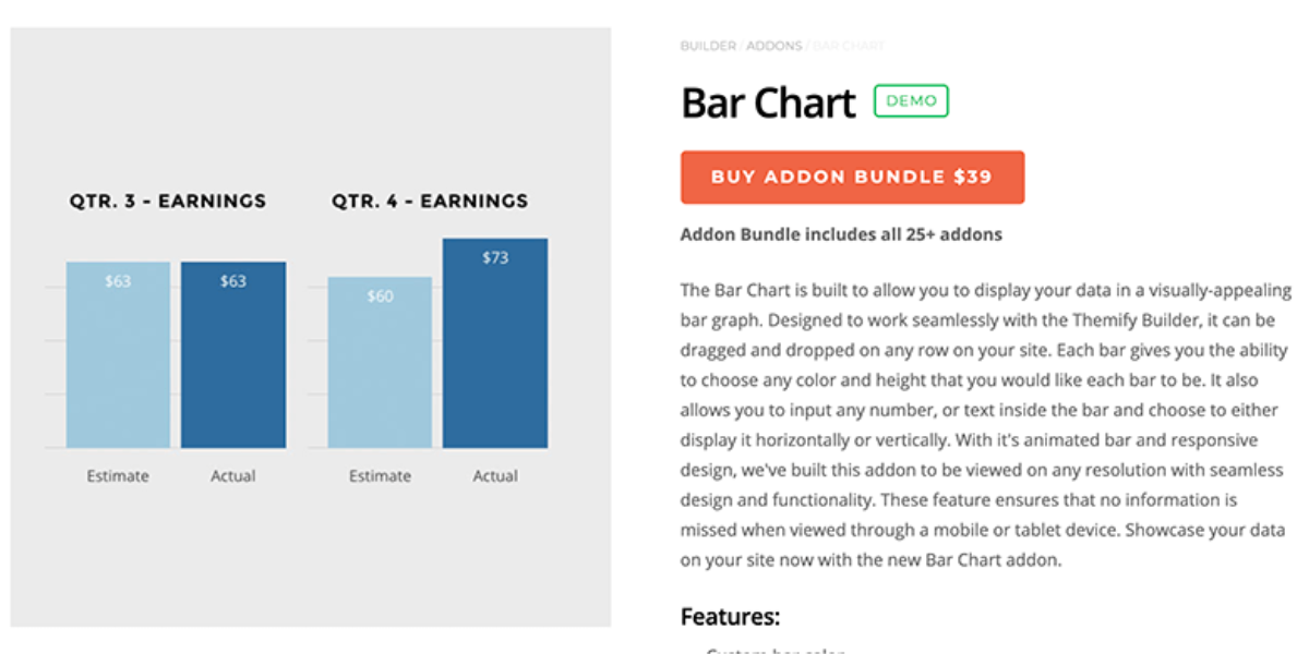 Themify Builder Bar Chart
