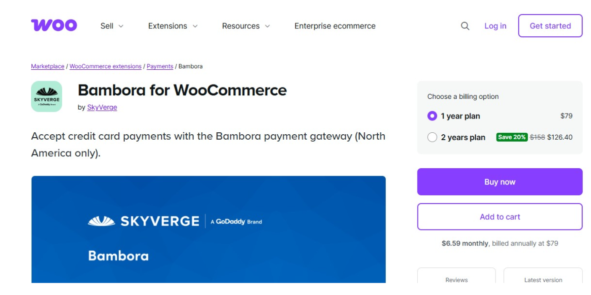 woocommerce Bambora (Beanstream) Payment Gateway