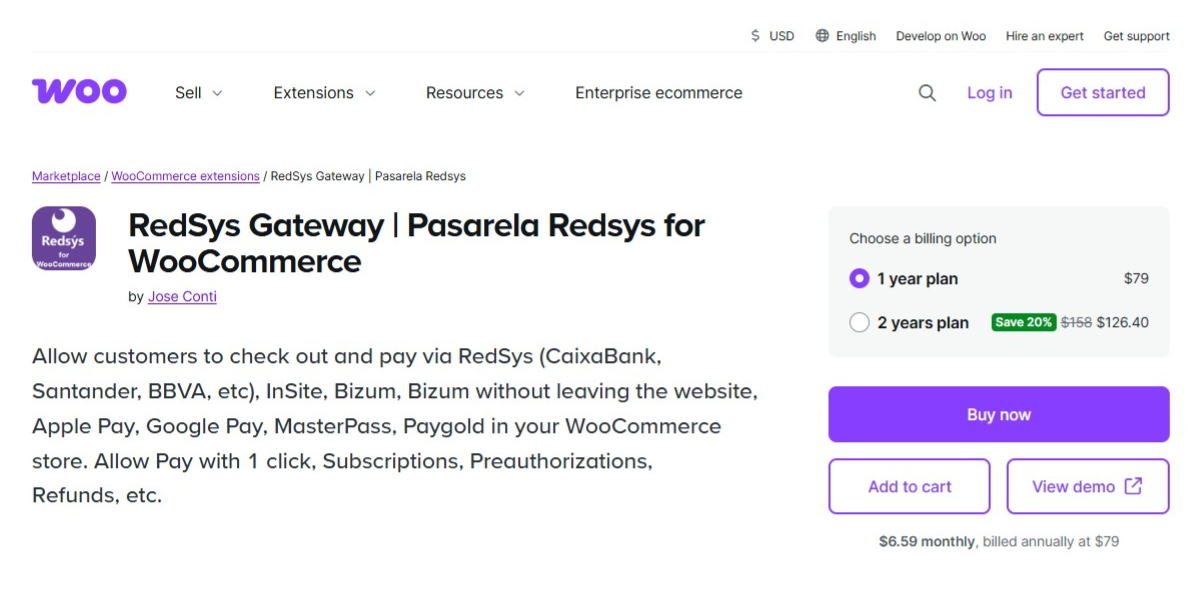 woocommerce RedSys Gateway
