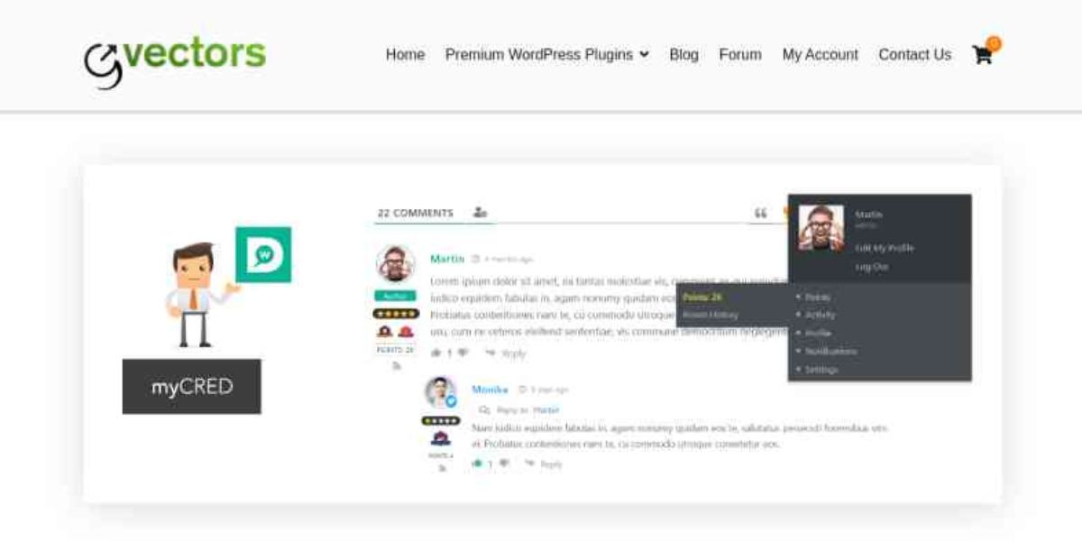 wpDiscuz – myCRED Integration