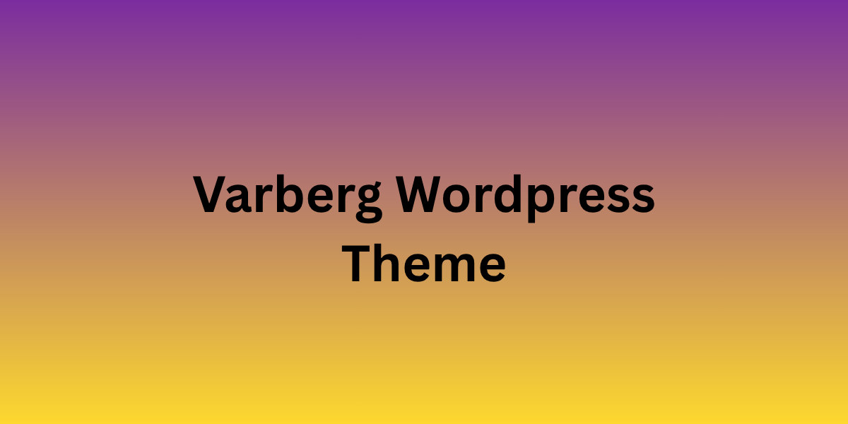 Varberg Wordpress Theme