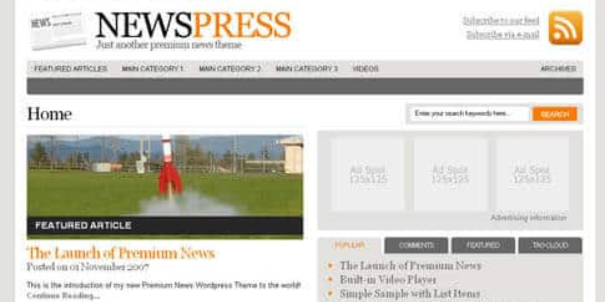 WooThemes Newspress Premium Theme