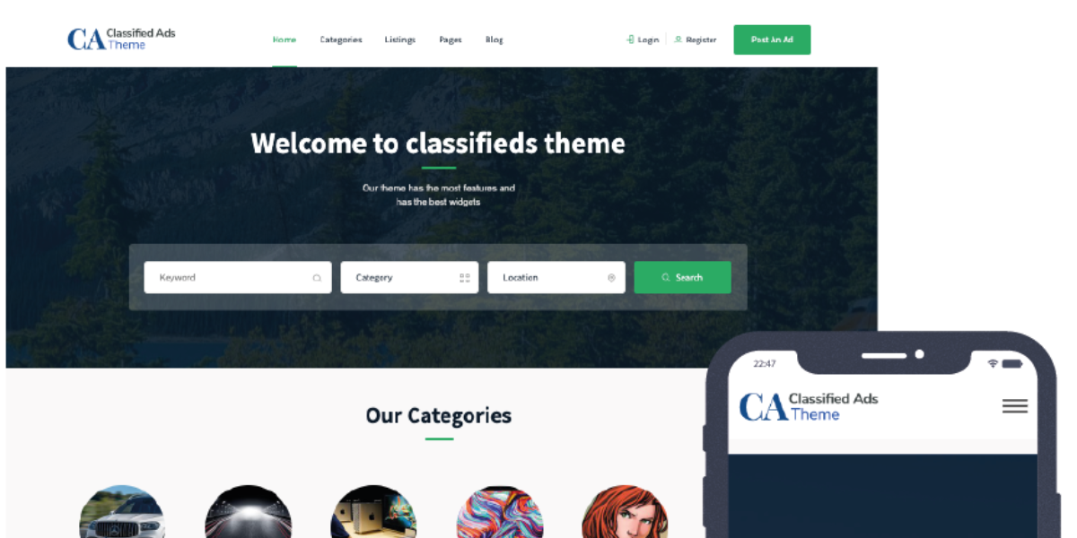WordPress Classified Ads Theme by SiteMile