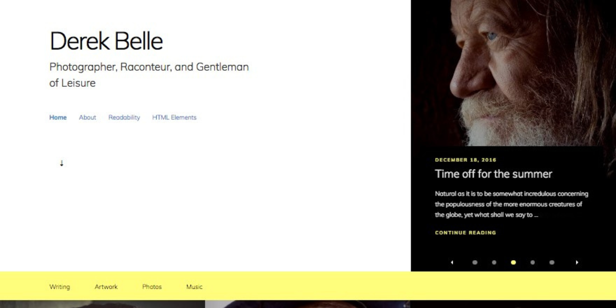 Wordpress Portrait Theme